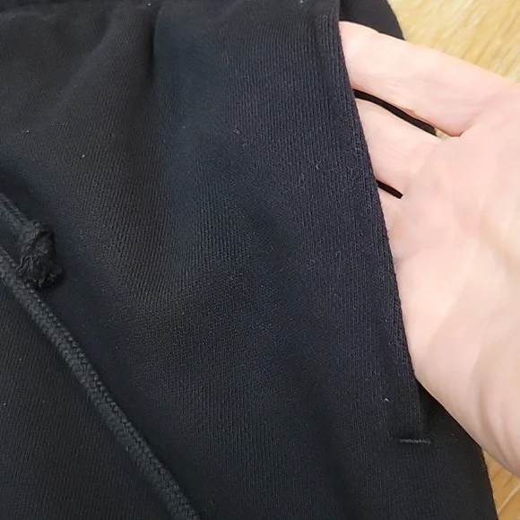 PINK Victoria's Secret Black Ivy Fleece Relaxed Fit Sweatpants Size XL NWT - Picture 7 of 9